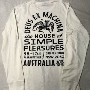 Deus Ex Machina Off White Long Sleeve Crew Neck Tee